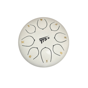 Trax Steel Tongue Drum 6 inch 8 Note White
