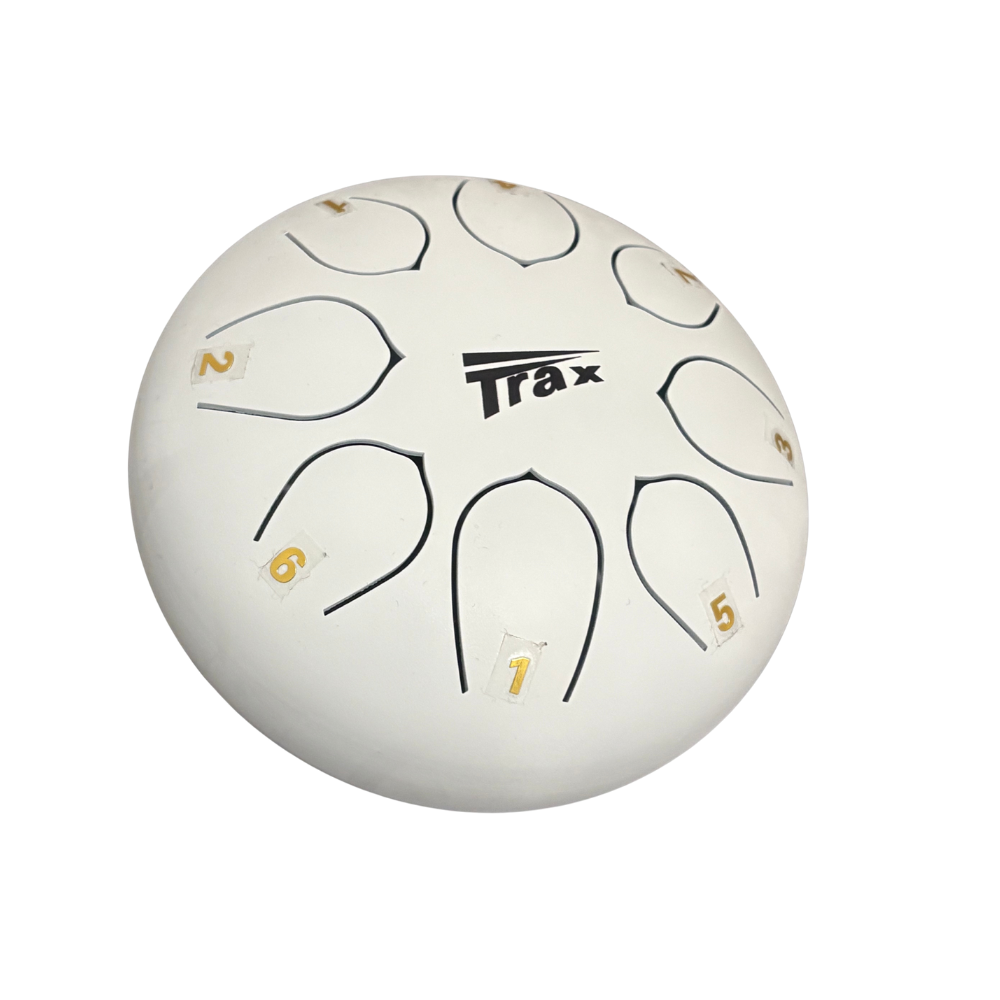Trax Steel Tongue Drum 6 inch 8 Note White