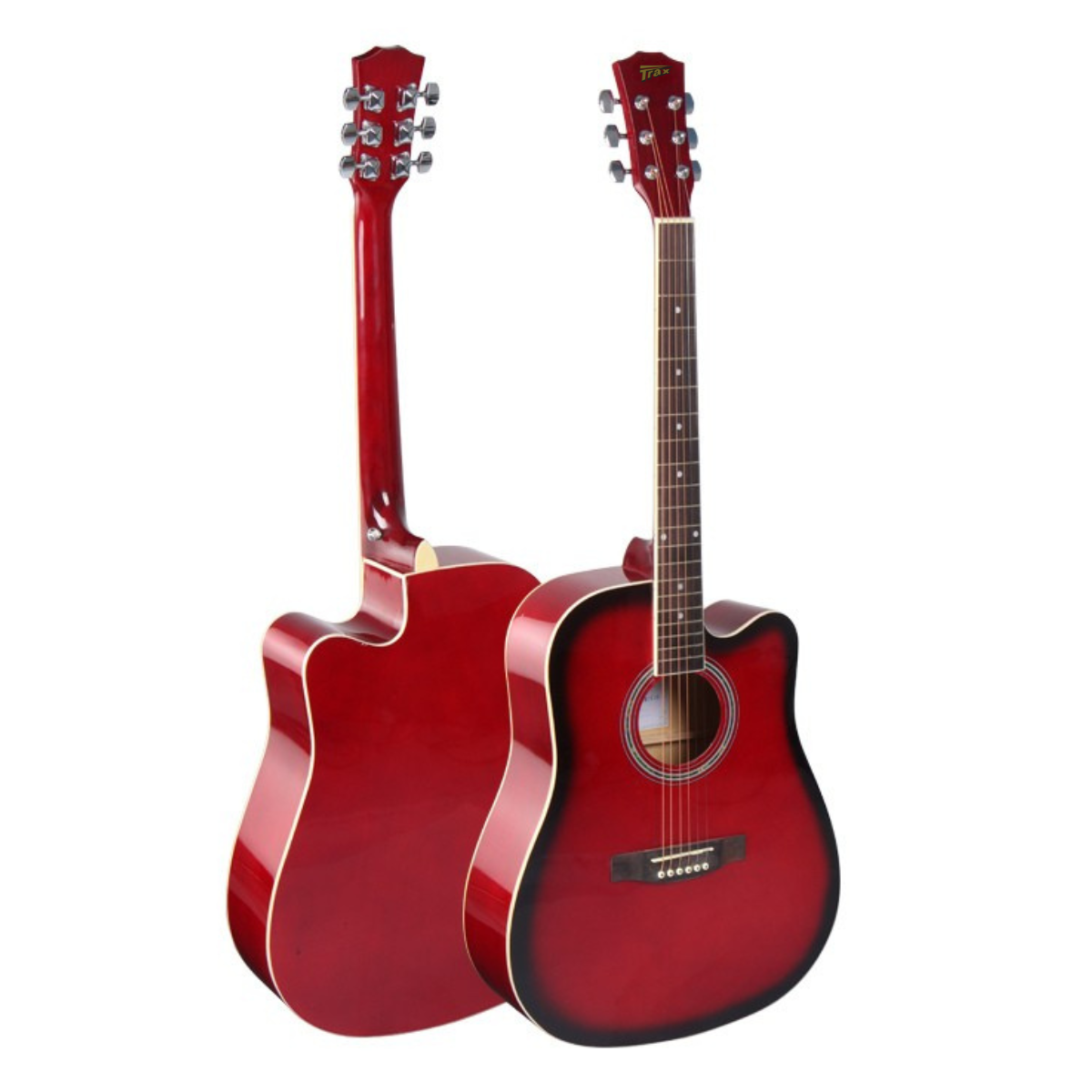 Trax MA41Q Dreadnought Acoustic Guitar Red