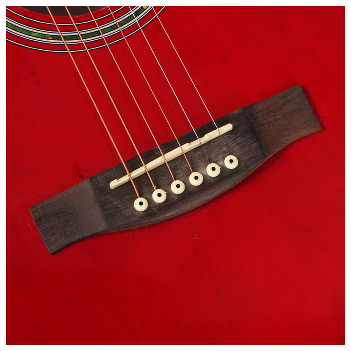 Trax MA41Q Dreadnought Acoustic Guitar Red