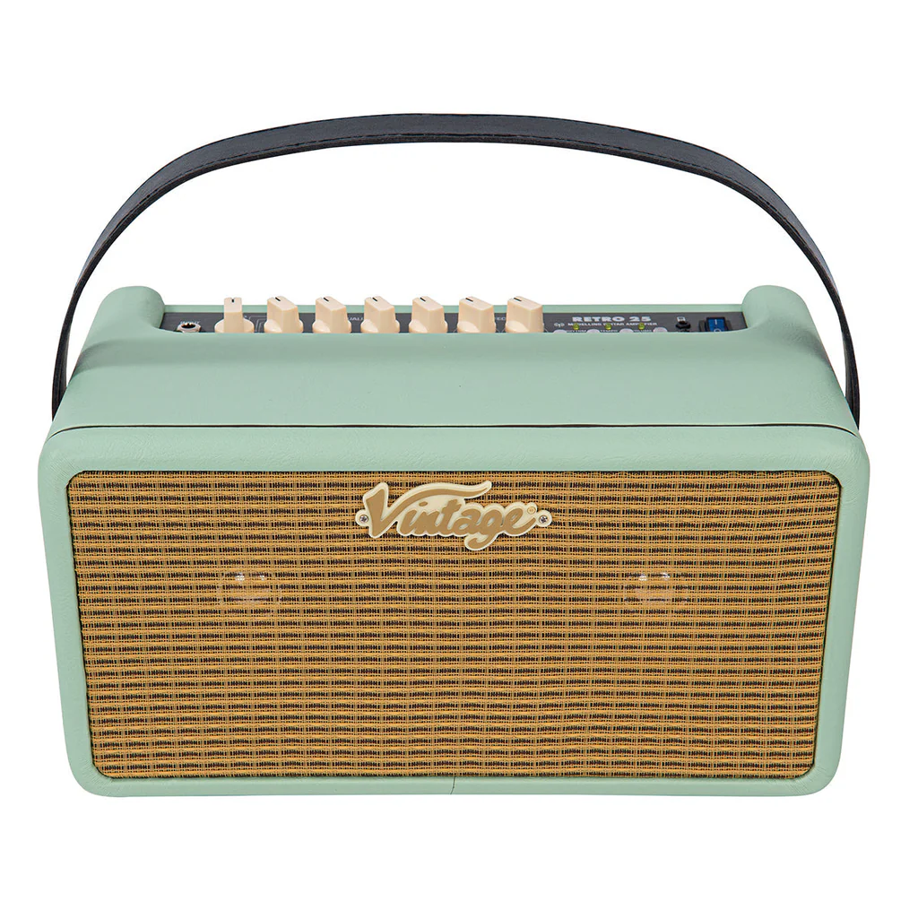Vintage Retro 25 Watt Guitar Amplifier with DSP Mint Green