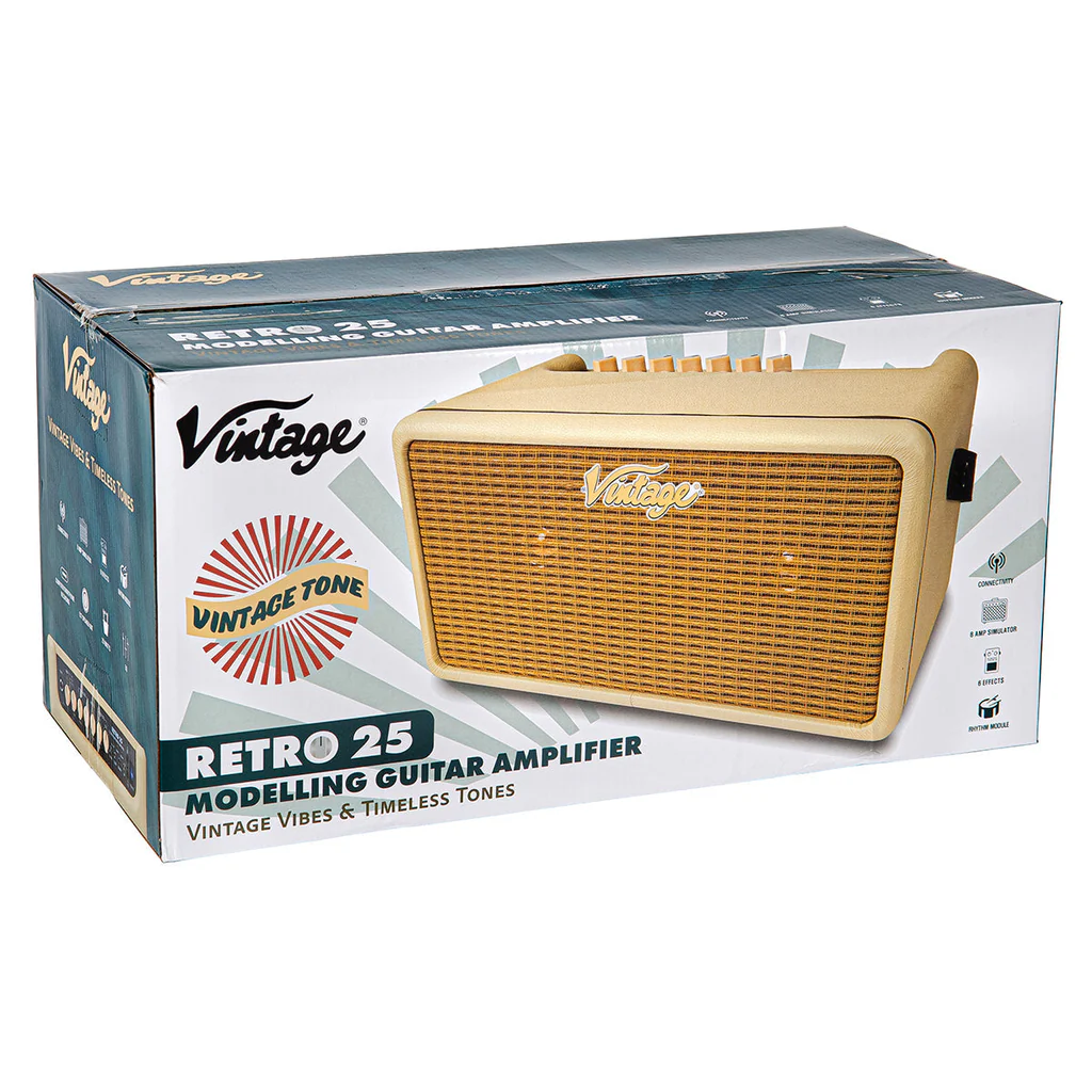 Vintage Retro 25 Watt Guitar Amplifier with DSP Mint Green