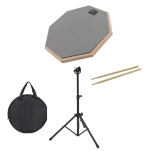 Trax PP80 8 Inch Practice Pad Drum Pad Grey Bundle