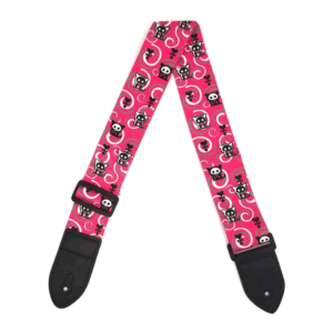 Trax Guitar Strap Pink Cat