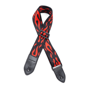 Trax Guitar Strap Red Flames