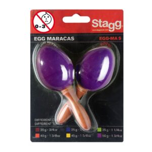 Stagg Plastic Egg Maracas Purple