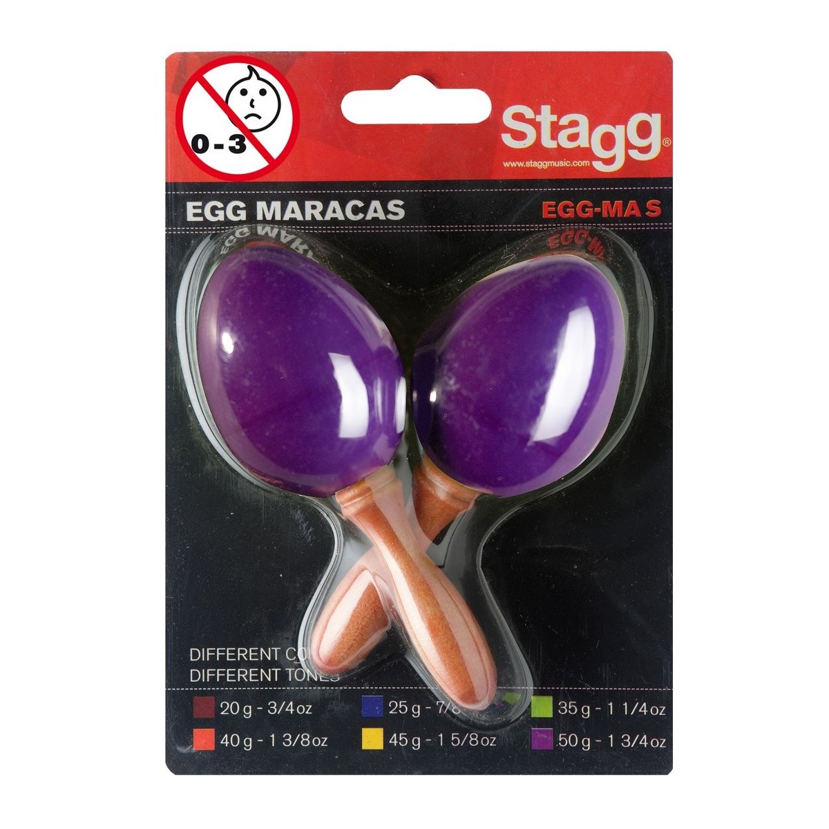 Stagg Plastic Egg Maracas Purple