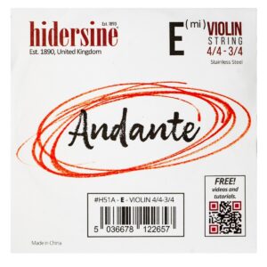 Hidersine Andante Violin E String 4/4-3/4