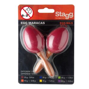 Stagg Plastic Egg Maracas Red
