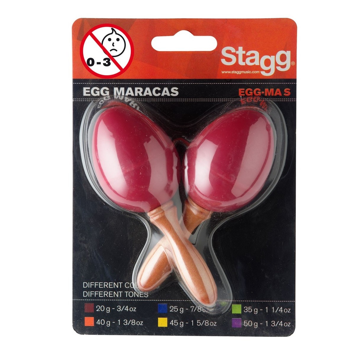 Stagg Plastic Egg Maracas Red